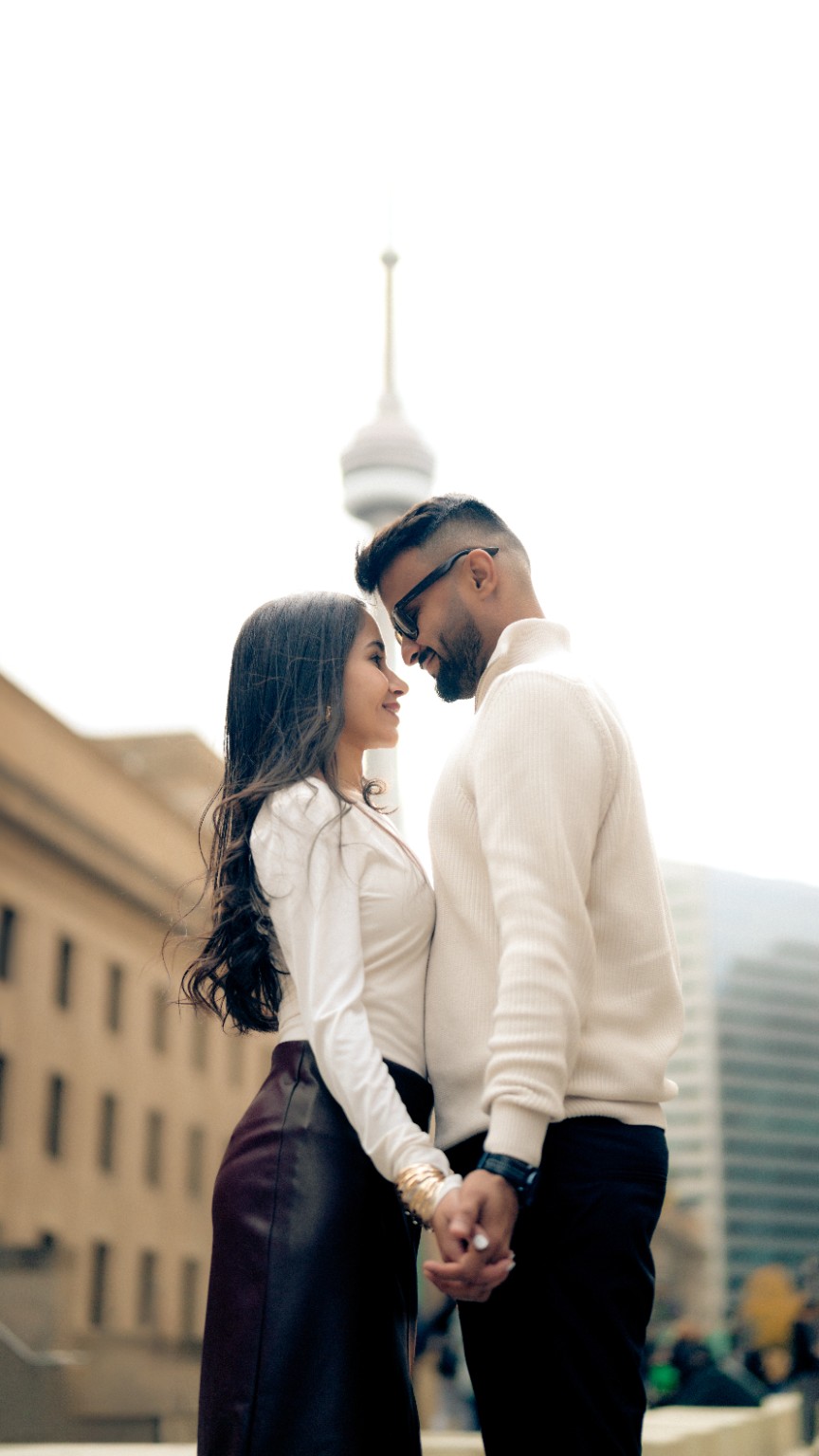 Durham Region engagement photographer couple portrait in Toronto